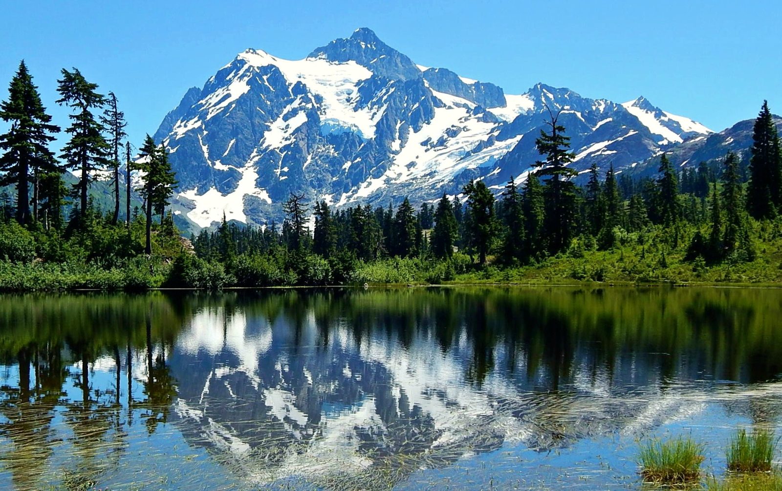 Mt. Shuksan reflected in Picture Lake